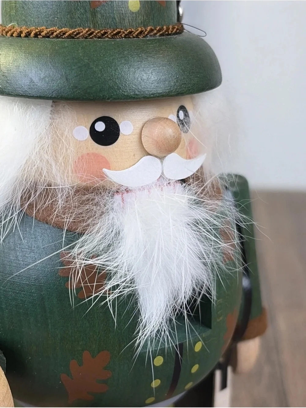 Erzgebirge Forester Santa Nutcracker 7.5” German Wood Seiffen with Dachshund